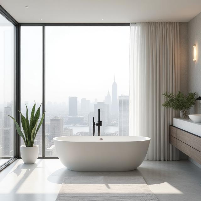Contemporary Penthouse Bath